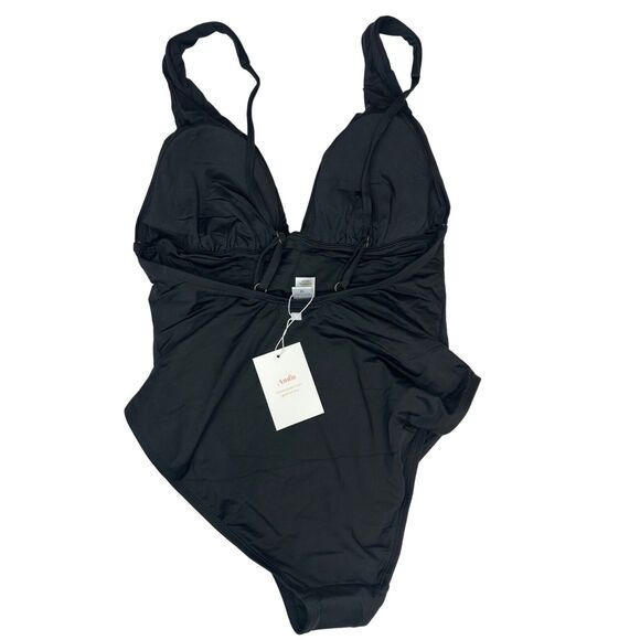 Andie Swim The Sardinia Black Minimalist Resort One Piece NWT Medium - Picture 4 of 7